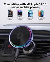 Mobilholder | <X>MagCold™ S22 - Trådløs Oplader til luftudtaget - MagSafe Kompatibel - DELUXECOVERS.DK