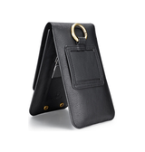 iPhone 17 Pro Max | iPhone 17 Pro Max - DG.MING™ Læder Bælte Sleeve M. Kortholder - Sort - DELUXECOVERS.DK