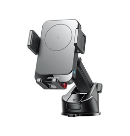 Mobilholder | JOYROOM™ - Trådløs Mobilholder – 15W Hurtig Opladning - Sort - DELUXECOVERS.DK