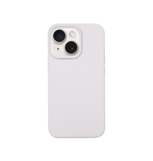 iPhone 15 | iPhone 15 - DeLX™  Pastel Silikone Cover - Hvid/Lysegrå - DELUXECOVERS.DK