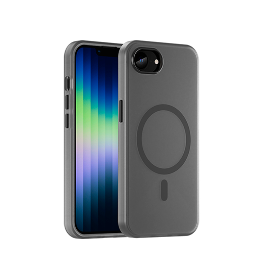 iPhone 7 / 8 / SE (2020/2022) | iPhone 7/8/SE(2020/2022) - DeLX™ Translucent MagSafe Silikone Cover - Sort - DELUXECOVERS.DK