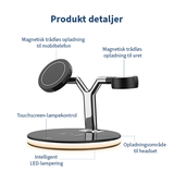 Ladestation / Trådløs oplader | DeLX™ | 3-i-1 Ladestation M. MagSafe til iPhone - 23W - DELUXECOVERS.DK