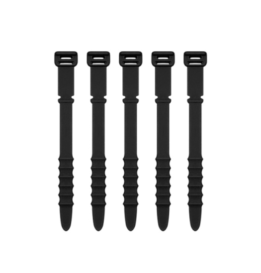 Kabel Beskytter | Silikone kabelbinder Genanvendelige - 20 Stk. - Sort - DELUXECOVERS.DK