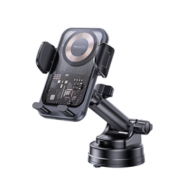 Mobilholder | YESIDO® - 15W Trådløs Biloplader m. Sugekop - Sort - DELUXECOVERS.DK