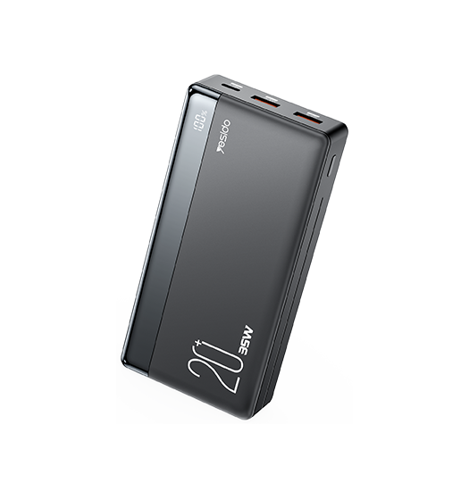 Powerbank | Yesido® YPS1 | Powerbank 20.000 mAh - 35W! - Sort - DELUXECOVERS.DK