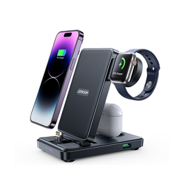 Ladestation / Trådløs oplader | JOYROOM™ | 3-i-1 Ladestation til iPhone, Watch & AirPods - DELUXECOVERS.DK