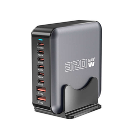 Ladestation / Trådløs oplader | USB Ladestation - Fast Charging - 6xUSB-C, 2xUSB-A - 320W! - DELUXECOVERS.DK