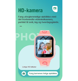 SmartWatch | SafeBuddy™ - SmartWatch til børn M. GPS, sim kort, 4G - Pink - DELUXECOVERS.DK