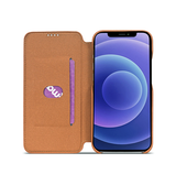 iPhone 12 | iPhone 12 - LC.IMEEKE™ Læder Flip Cover M. Kortholder - Brun - DELUXECOVERS.DK