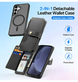 Samsung Galaxy S25 | Samsung Galaxy S25 - DUX DUCIS™ 2-i-1 Læder Etui M. Aftageligt Cover - DELUXECOVERS.DK