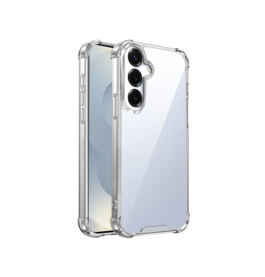 Samsung Galaxy S25 Plus | Samsung Galaxy S25 Plus - DeLX™ Silent Stødsikker Silikone Cover - Gennemsigtig - DELUXECOVERS.DK