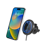 Mobilholder | <X>Trådløs Biloplader - 15W - MagSafe Kompatibel - MRIOWIZ™ - DELUXECOVERS.DK