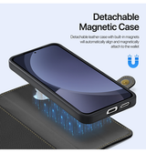 Samsung Galaxy S25 | Samsung Galaxy S25 - DUX DUCIS™ 2-i-1 Læder Etui M. Aftageligt Cover - DELUXECOVERS.DK