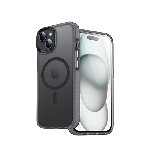 iPhone 15 | iPhone 15 - DeLX™ Rail-X MagSafe Cover - Sort - DELUXECOVERS.DK