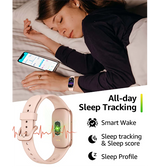 SmartWatch | Aktivitetsur IP67 - måler puls, skridt, aktivitet og søvn - Pink - DELUXECOVERS.DK