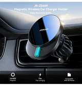 Mobilholder | <X>Trådløs Biloplader til Ventilationsgitter M. MagSafe - JOYROOM™ - DELUXECOVERS.DK