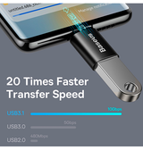 Adapter | BASEUS™ USB-C Han Til USB-A 3.1 Hun - Adapter - Sort - DELUXECOVERS.DK