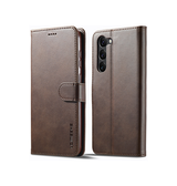 Samsung Galaxy S25 Plus | Samsung Galaxy S25 Plus - LC.IMEEKE™ Læder Cover M. Kortholder - Brun - DELUXECOVERS.DK