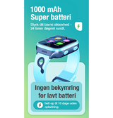 SmartWatch | SafeBuddy™ - SmartWatch til børn M. GPS, sim kort, 4G - Pink - DELUXECOVERS.DK