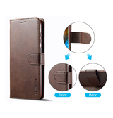 Samsung Galaxy S25 Plus | Samsung Galaxy S25 Plus - LC.IMEEKE™ Læder Cover M. Kortholder - Brun - DELUXECOVERS.DK