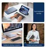 iPad Mini 1/2/3 | iPad Mini 1/2/3 - DUX DUCIS™ V1 - Bluetooth Tablet Tastatur - Sort - DELUXECOVERS.DK