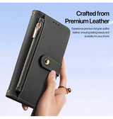 Samsung Galaxy S25 | Samsung Galaxy S25 - DUX DUCIS™ 2-i-1 Læder Etui M. Aftageligt Cover - DELUXECOVERS.DK