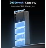 Powerbank | Yesido® YPS1 | Powerbank 20.000 mAh - 35W! - Sort - DELUXECOVERS.DK