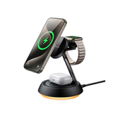 Ladestation / Trådløs oplader | <X>McDodo™ | 3-i-1 Opladerstation M. MagSafe - 15W - Sort - DELUXECOVERS.DK