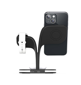 Ladestation / Trådløs oplader | DeLX™ | 3-i-1 Trådløs Ladestation til iPhone, Watch & AirPods - Sort - DELUXECOVERS.DK