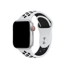 Apple Watch 38mm | Apple Watch (38/40/SE/41/42mm) - 4Run™ Silikone Løbe Sportsrem - Hvid - DELUXECOVERS.DK
