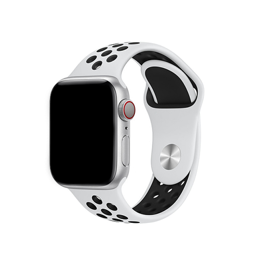 Apple Watch 38mm | Apple Watch (38/40/SE/41/42mm) - 4Run™ Silikone Løbe Sportsrem - Hvid - DELUXECOVERS.DK