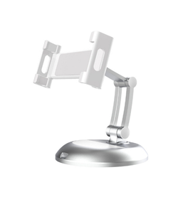 iPad Stander | iPad/Tablet Stander/Holder i Foldbar Design - Hvid/Sølv - DELUXECOVERS.DK