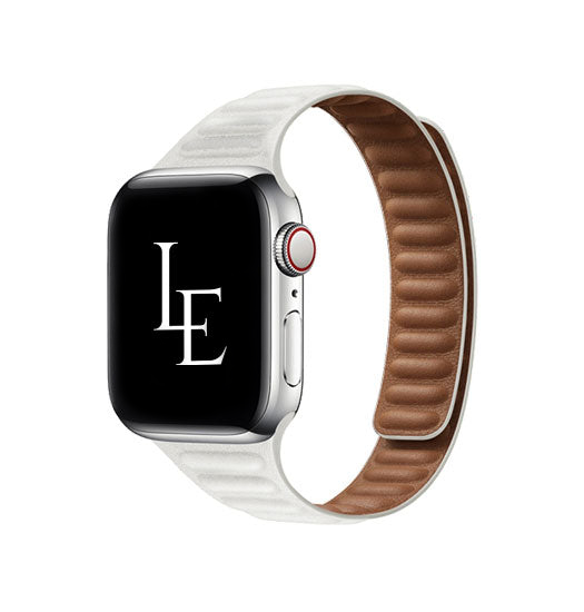 Apple Watch 38mm | Apple Watch (38/40/SE/41/42mm) - L'Empiri™ Thin Magnetisk Læder Rem - Hvid - DELUXECOVERS.DK