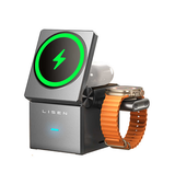 Ladestation / Trådløs oplader | <X>LISEN™ | 3-i-1 Trådløs Oplader til iPhone, AirPods & Apple Watch - DELUXECOVERS.DK