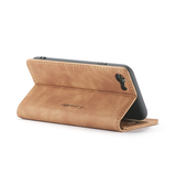 iPhone 7 / 8 / SE (2020/2022) | iPhone 7/8/SE(2020/2022) - CaseMe™ Noble Læder Etui / Pung - Brun - DELUXECOVERS.DK