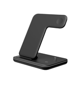 Ladestation / Trådløs oplader | DeLX™ | 3-i-1 Quick Charge Trådløs Docking Ladestation 15W - Sort - DELUXECOVERS.DK