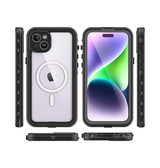 iPhone 15 | iPhone 15 - SHELLBOX™ IP68 Vandtæt Håndværker MagSafe Cover - Sort - DELUXECOVERS.DK