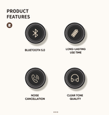 Høretelefoner og Headset | ROCK™ | HIFI Over Ear Trådløs Headset Bluetooth 5.0 - Beige - DELUXECOVERS.DK