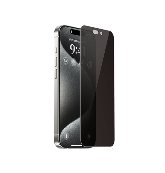 iPhone Beskyttelsesglas | <AA>iPhone 16 Plus - NuGlas™ 9H Privacy Beskyttelsesglas (Hærdet glas) - DELUXECOVERS.DK