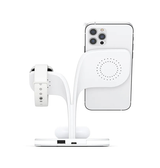 Ladestation / Trådløs oplader | DeLX™ | 3-i-1 Trådløs Ladestation til iPhone, Watch & AirPods - Hvid - DELUXECOVERS.DK