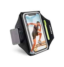 iPhone Løbeudstyr | iPhone 17 Pro Max - Haisky™ Sportsarmbånd / Løbearmbånd - Sort - DELUXECOVERS.DK