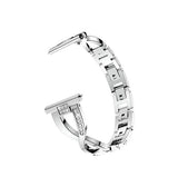 22MM | 22mm -  Diamant Rustfrit Stål Dame Urrem - Sølv - DELUXECOVERS.DK