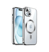 iPhone 15 | iPhone 15 - Valkyrie Silikone Hybrid Cover m. MagSafe - Sølv - DELUXECOVERS.DK