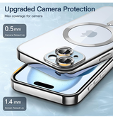 iPhone 15 | iPhone 15 - Valkyrie Silikone Hybrid Cover m. MagSafe - Sølv - DELUXECOVERS.DK