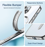 iPhone 15 | iPhone 15 - Valkyrie Silikone Hybrid Cover m. MagSafe - Sølv - DELUXECOVERS.DK