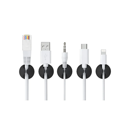 Kabel Beskytter | 3M Selvklistrende Kabel holdere - 6 Stk. - Sort - DELUXECOVERS.DK