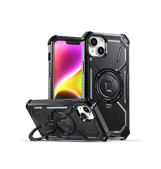 iPhone 15 | iPhone 15 - NX Pro™ Armor Cover V2 m. MagSafe - Sort - DELUXECOVERS.DK