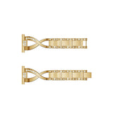 22MM | 22mm -  Diamant Rustfrit Stål Dame Urrem - Guld - DELUXECOVERS.DK