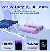 Powerbank | JOYROOM™ | 22.5W Powerbank 20.000 mAh - Lilla - DELUXECOVERS.DK
