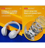 Høretelefoner og Headset | Lenovo® Thinkplus Trådløs Over-Ear Headset - BT 5.0 - Hvid - DELUXECOVERS.DK